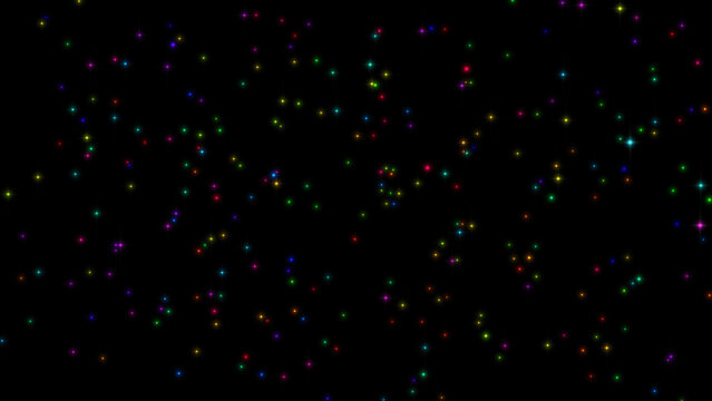 Colorful Glitter Lights Overlay Background