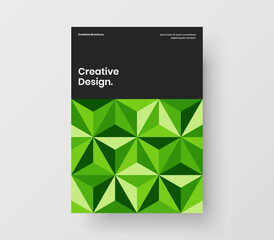 Amazing placard A4 vector design illustration. Isolated mosaic hexagons brochure concept.