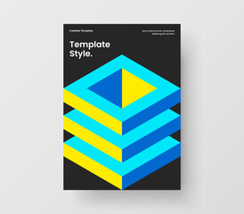 Abstract geometric hexagons corporate identity illustration. Creative booklet vector design layout.