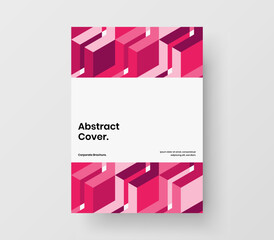 Modern corporate cover vector design layout. Colorful geometric shapes brochure template.