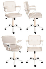 Office computer chair. Isolated from the background. View from different sides