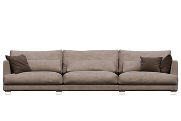 sofa isolate on a transparent background, interior furniture, 3D illustration, cg render