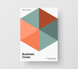 Unique company cover A4 design vector concept. Original geometric pattern poster illustration.