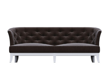 sofa isolate on a transparent background, interior furniture, 3D illustration, cg render