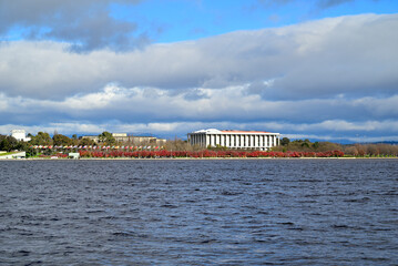 Cityscape of Lake Burley Griffin at Canberra,Australia