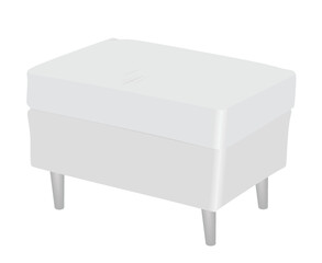 White short leg chair stool. vector