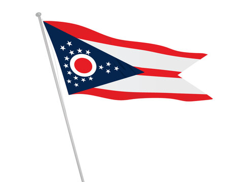 Ohio state flag. vector illustration