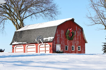 Wreath on Old Barn
