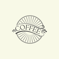 coffee brand vintage retro logo label