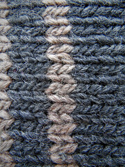 texture of large English knitting from English wool