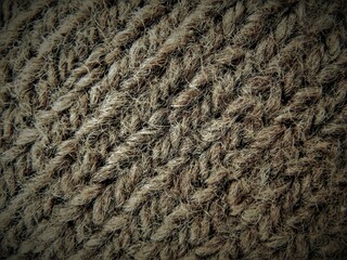 texture of large English knitting from English wool