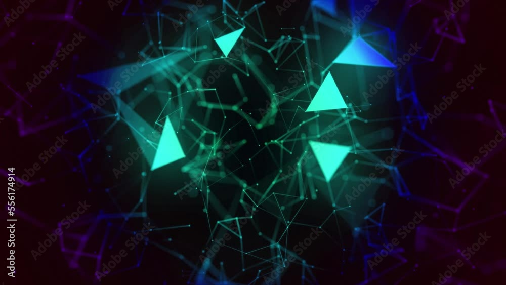 Poster network connection structure. big data. connecting points and lines. abstract technology background.