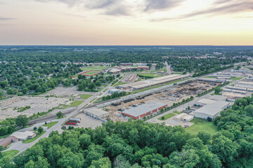 Goshen railroad cityscape