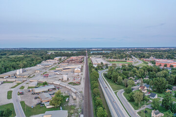 Goshen railroad cityscape