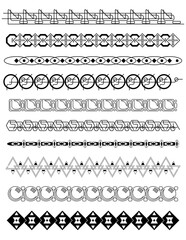 Seamless Geometric ornate . Frames and borders in vector. Doodle ornament