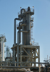 Fototapeta na wymiar machinery detail of oil refinery plant equipment