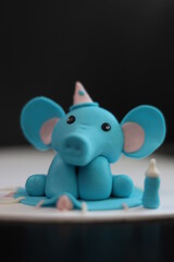 elephant on cake
