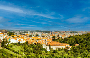 Fototapeta na wymiar panorama view Prague Residential District