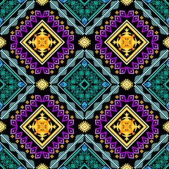 Geometric ethnic oriental traditional art pattern.Figure tribal embroidery style.Design for ethnic background,wallpaper,clothing,wrapping,fabric,element,sarong,vector illustration