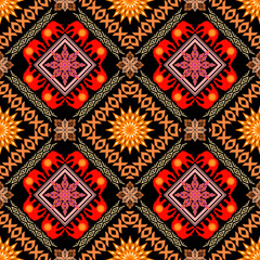 Geometric ethnic oriental traditional art pattern.Figure tribal embroidery style.Design for ethnic background,wallpaper,clothing,wrapping,fabric,element,sarong,vector illustration