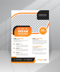 Build Dream House Flyer template for construction Company