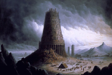 Concept of babel tower