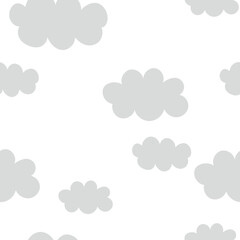 Cloud vector, seamless pattern sky
