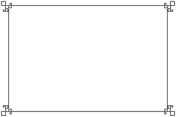 Rectangle of frame border vector. Design corner element black on white background. Design print for illustration, card, greeting, background. Set 15