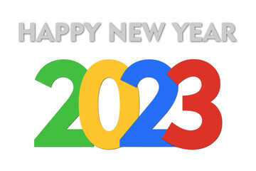 Happy new year 2023 background template. Greeting concept for 2023 new year celebration