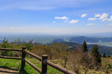 Fototapeta na wymiar 天山からみた景色「佐賀県」