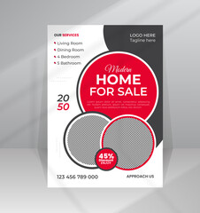 Home Development Dream House Builder Flyer poster template for real estate agent