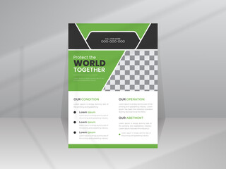 Save World Save Green Nature Flyer Poster template