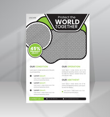 Save World Save Green Nature Flyer Poster template