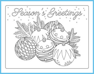 Coloring Page, Christmas tree ornament. These pages are perfect for kids and adults alike to enjoy during the winter season.