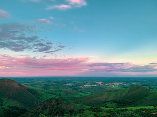 sunset in the mountains