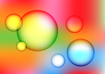 Vector of colorful bright bubble background