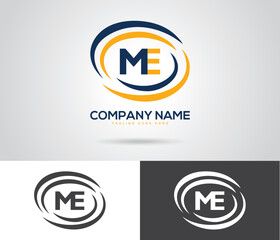 ME letter Logo vector Template Abstract M Business Logo Design