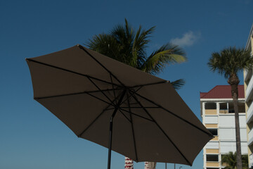 Obraz na płótnie Canvas Beach umbrella at North Redington Shores beach