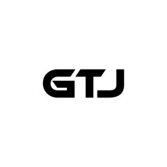 GTJ letter logo design with white background in illustrator, vector logo modern alphabet font overlap style. calligraphy designs for logo, Poster, Invitation, etc.