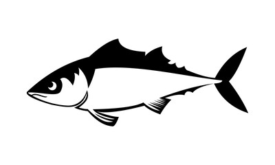 marine fish outline logo icon