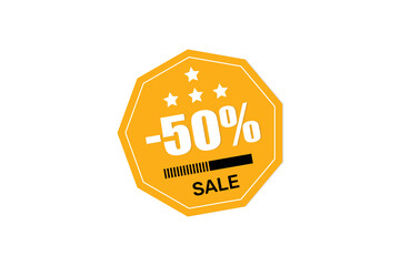 Vector 50 percent off discount sale banner design