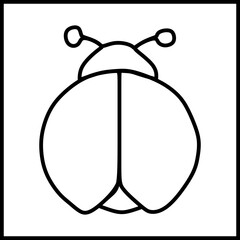 cockroach insect with line drawing