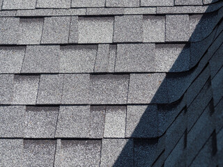 Asphalt roof or shingles roof Roof design using black rectangles.