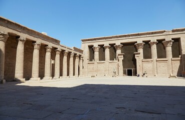 Obraz premium Edfu, the Temple of Horus, Widely Considered Egypt's Best-Preserved Temple