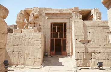 Obraz premium Edfu, the Temple of Horus, Widely Considered Egypt's Best-Preserved Temple