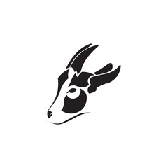 goat logo design with black color.