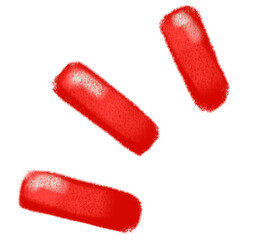 Valentine's day hand drawing doodle shape and wow effect elements illustration