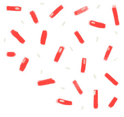 Valentine's day hand drawing doodle confetti celebration effect elements illustration