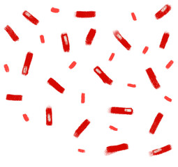 Valentine's day hand drawing doodle confetti celebration effect elements illustration