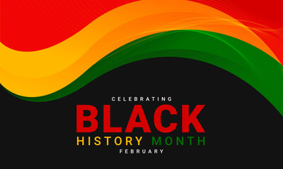 Black history month. Celebration of African American history. Celebrated annual. Graphic design for posters banner, card, background. Vector illustration